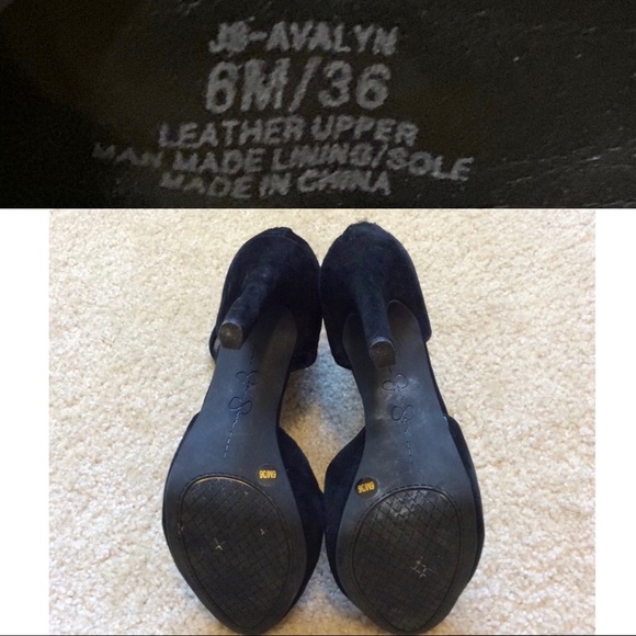 Jessica Simpson Black Avalyn Strappy Pumps Heels 6M/36 - Picture 7 of 8